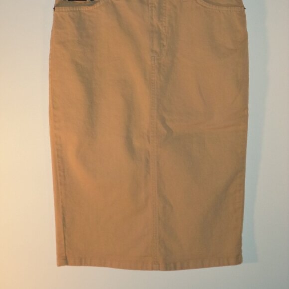 Dolce & Gabbana Italian luxury tan pencil knee length skirt D&G size 42 / 28 - Picture 6 of 7